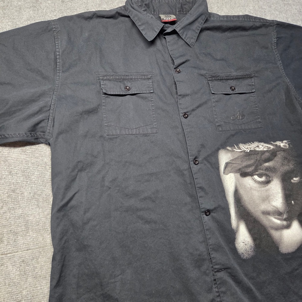 Makaveli Branded Tupac Shakur Graphic Shirt Mens XL Black Short Sleeve Hip Hop - Picture 6 of 13